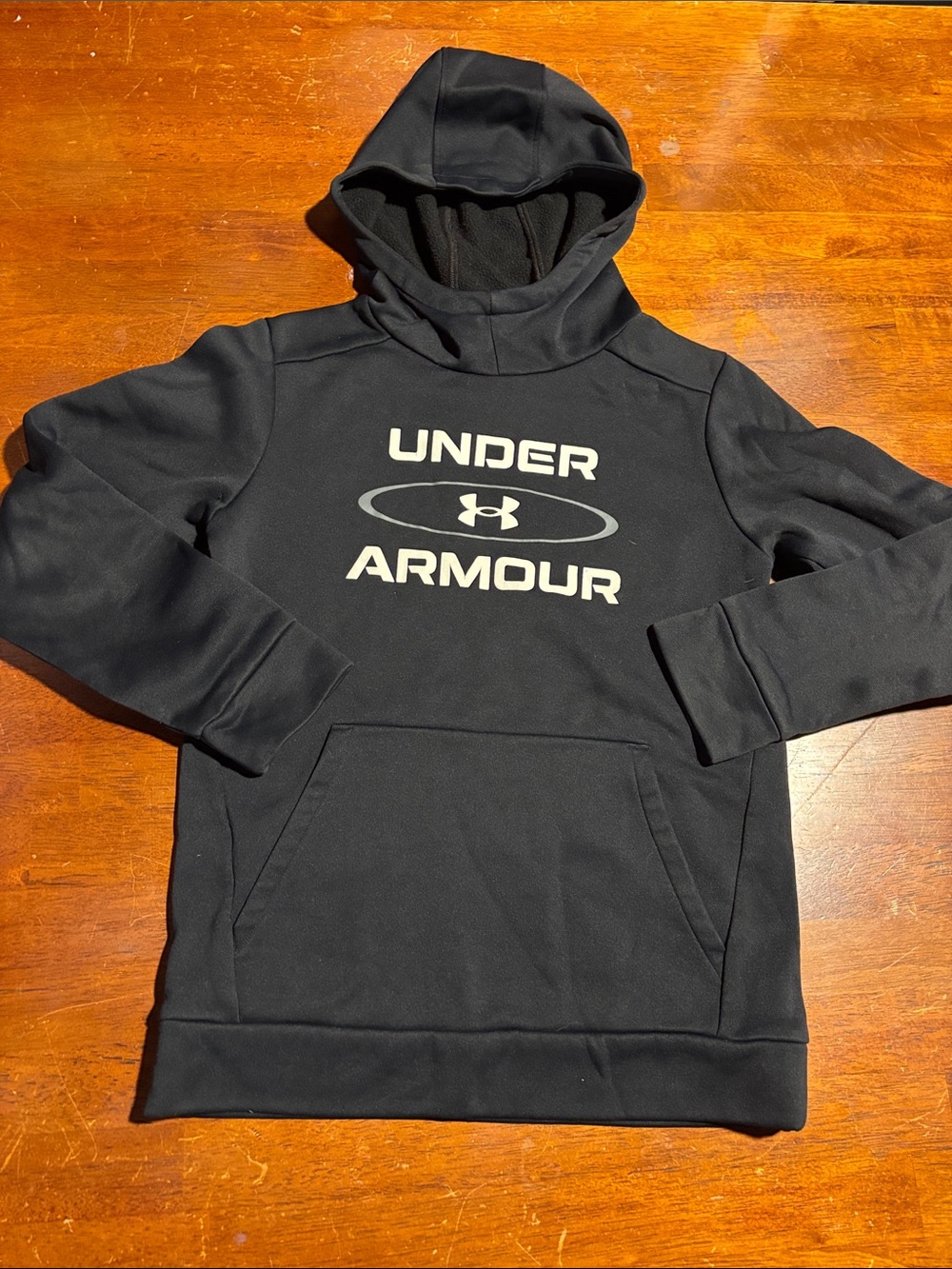 Under Armour Black Pullover Hoodie with Large Logo